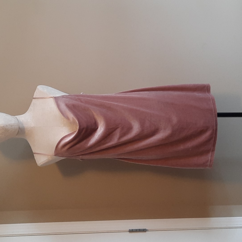 Le Chateau Velvet Cowl Neck Tunic, Pink, Sz XL